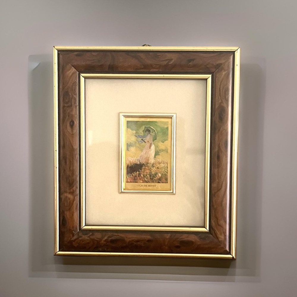 Claude Monet chromolithography gold 23 carats, limited edition